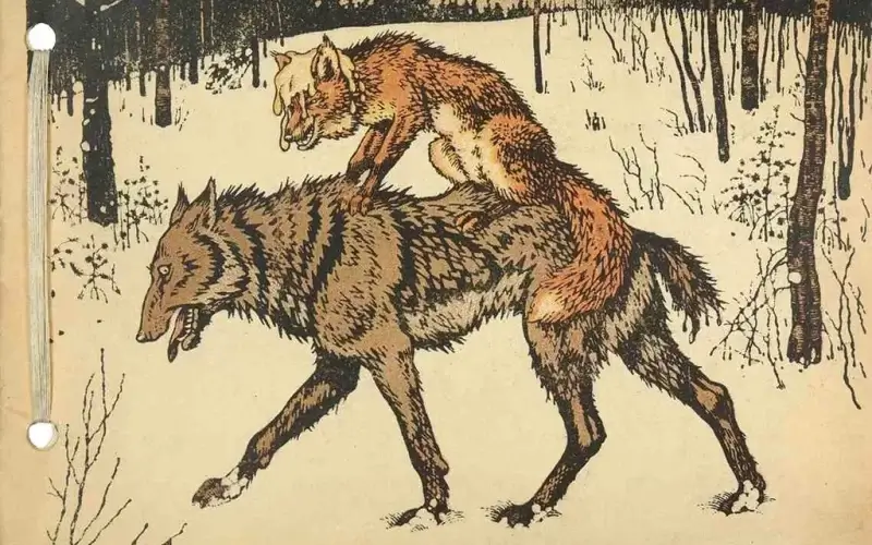 Putin compared the west to a foolish wolf who freezes his tail in a classic Russian fairytale | Bilibin/WikiCommons