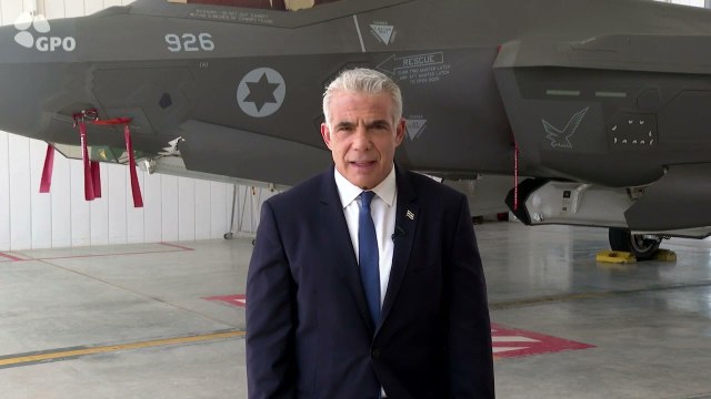 Israeli Prime Minister Yair Lapid Nevatim Air Force Base, Sept. 6, 2022 (Photo: Koby Gideon/GPO)