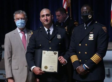 Ismail Quran receives Cleveland police's Officer of the Year Award in November 2021 (Via Cleveland Police Facebook)