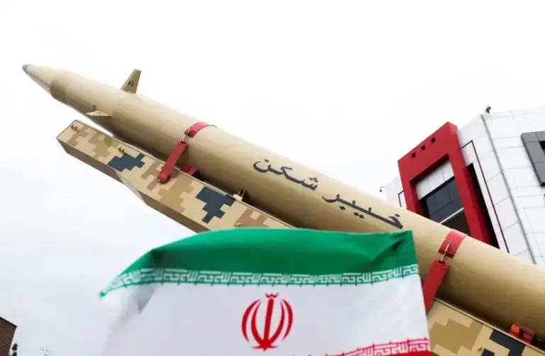 An Iranian missile is displayed during a rally marking the annual Quds Day, or Jerusalem Day, on the last Friday of the holy month of Ramadan in Tehran, Iran April 29, 2022. (photo credit: MAJID ASGARIPOUR/WANA (WEST ASIA NEWS AGENCY) VIA REUTERS)