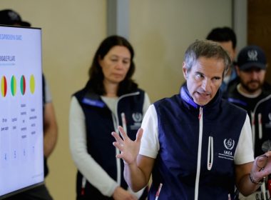 Director-General of the International Atomic Energy Agency Rafael Grossi speaks to reporters after his return from Ukraine, where he and his team visited the Zaporizhzhia nuclear plant, at Vienna airport, in Schwechat, Austria, Sept. 2, 2022.