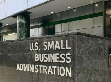 The entrance to the headquarters of the Small Business Administration in Washington, D.C. (Jer123 / Shutterstock)