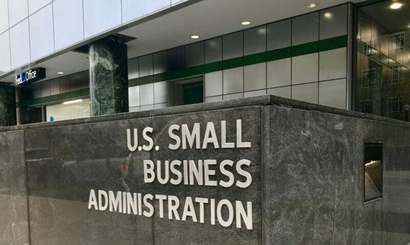 The entrance to the headquarters of the Small Business Administration in Washington, D.C. (Jer123 / Shutterstock)