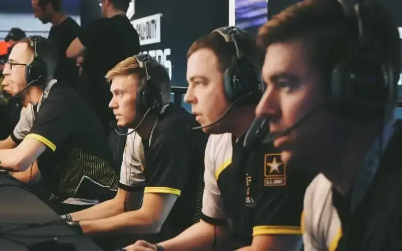 The US Army Esports team playing Call of Duty at an event in Minneapolis, Minnesota, in January 2020. US Army Esports/Facebook