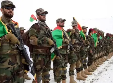 Afghan Army commandos attend their graduation ceremony after a 3 1/2 month training program, at the Commando Training Center on the outskirts of Kabul, Afghanistan, Monday, Jan. 13, 2020. (Rahmat Gul/Associated Press)