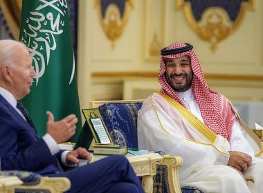 President Joe Biden meets Saudi Crown Prince Mohammed bin Salman at Alsalam Royal Palace in Jeddah on July 15, 2022 | albawaba/FP