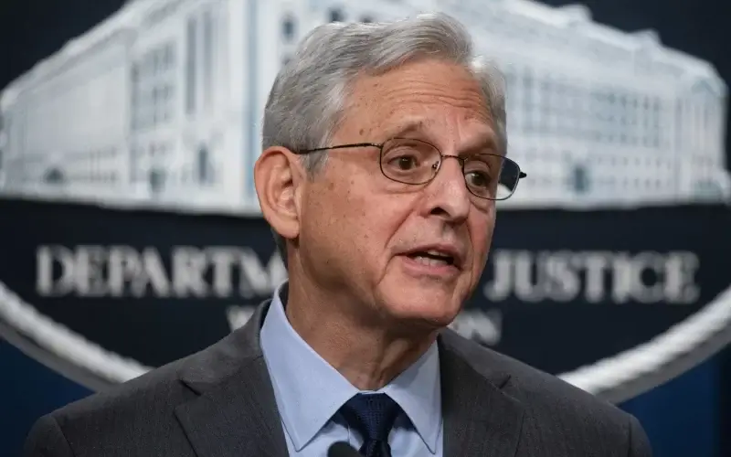 Attorney General Merrick Garland speaks during a news conference at the Department of Justice in Washington, D.C., on Oct. 24. Getty Images