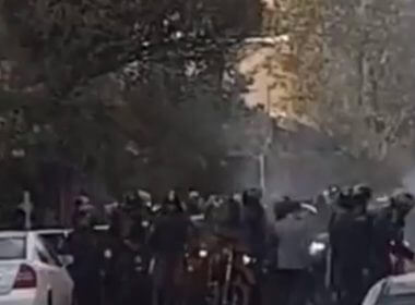 Iran security forces have fired tear gas near a girls' school in Tehran Photo credit: Twitter