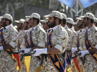 Members of Iran's Revolutionary Guard march / AP