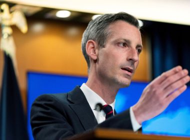 U.S. State Department spokesperson Ned Price speaks during a news conference in Washington, U.S. March 10, 2022. Manuel Balce Ceneta/Pool via REUTERS