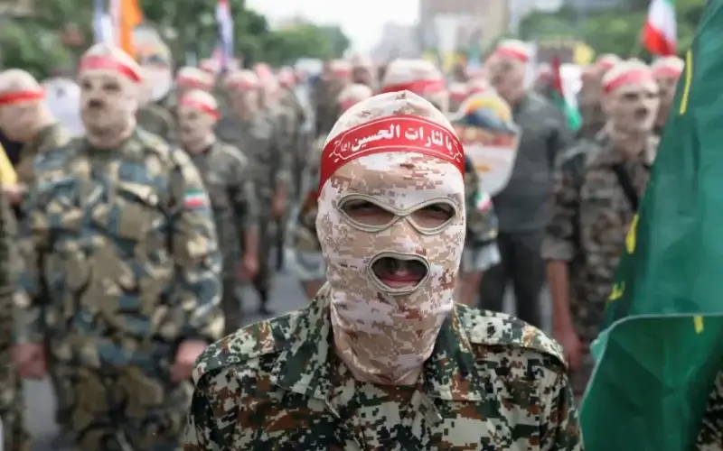 Members of a special IRGC force attend a rally marking the annual Quds Day, or Jerusalem Day, on the last Friday of the holy month of Ramadan in Tehran, Iran April 29, 2022. (photo credit: MAJID ASGARIPOUR/WANA (WEST ASIA NEWS AGENCY) VIA REUTERS)