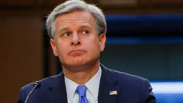 FBI Director Christopher Wray looks on as he testifies before a Senate Judiciary Committee hearing entitled “Oversight of the Federal Bureau of Investigation,” on Capitol Hill in Washington, U.S. August 4, 2022. Jim Bourg | Reuters
