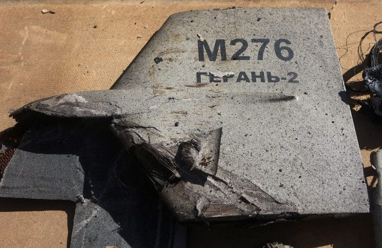 Parts of downed Iranian drone in Ukraine / Reuters