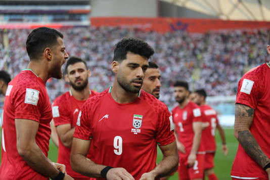 Mehdi Taremi of Iran looks on during the FIFA World Cup Qatar 2022 Group B match between England and Iran at Khalifa International Stadium on November 21, 2022 in Doha, Qatar. Getty
