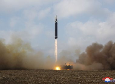 An intercontinental ballistic missile (ICBM) is launched in this undated photo released on November 19, 2022 by North Korea's Korean Central News Agency (KCNA). KCNA via REUTERS