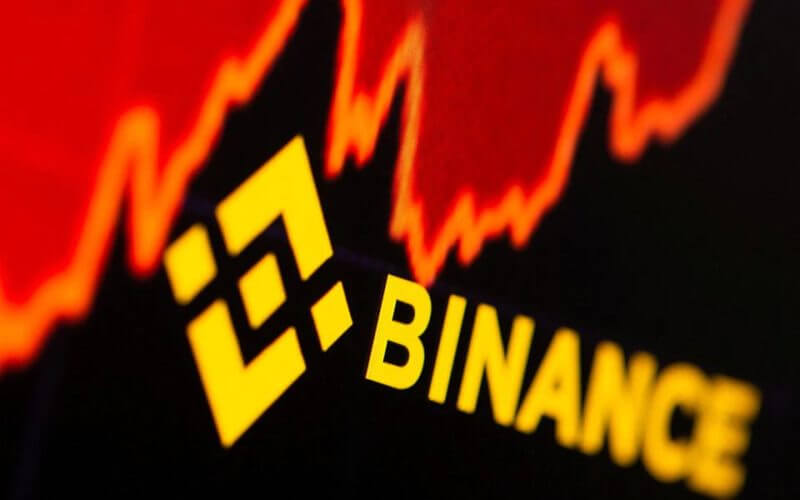 Binance logo and stock graph are displayed in this illustration taken, June 28, 2021. REUTERS