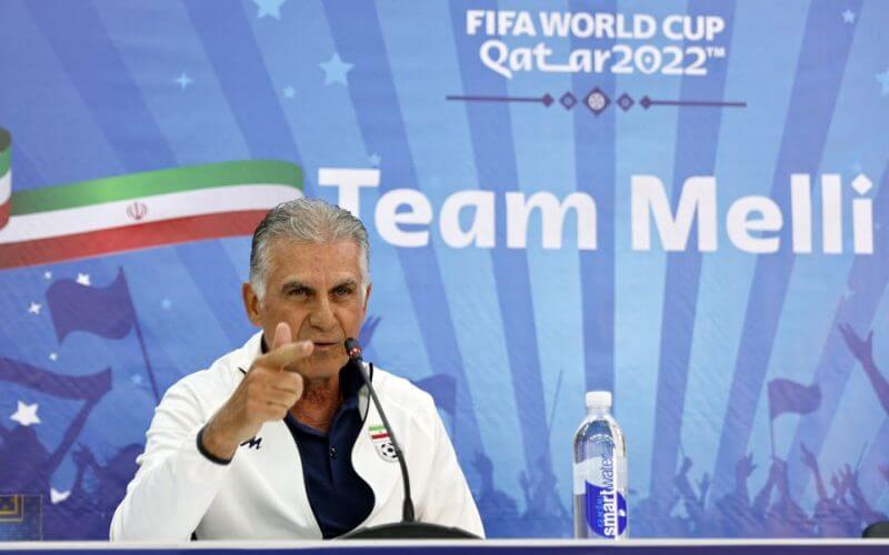 November 15, 2022 Iran coach Carlos Queiroz during a press conference REUTERS