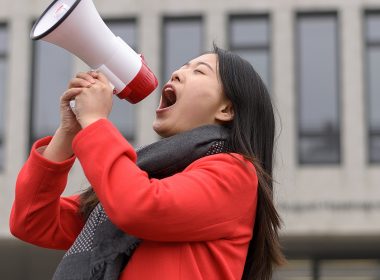 A Chinese protester | Shutterstock