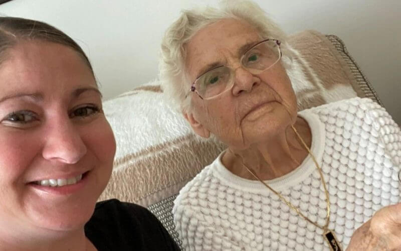 Marcia McNaughton, left, and her aunt, Ella Tikenheinrich. McNaughton, a Vancouver-area resident, said her aunt's choice to end her life with medical assistance in November 2022 was a decision her family supported. (Photo courtesy of Marcia McNaughton)