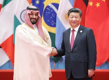 Saudi Crown Prince Mohammed bin Salman and Chinese President Xi Jinping in Hangzhou, China, in September 2016.Lintao Zhang/Getty