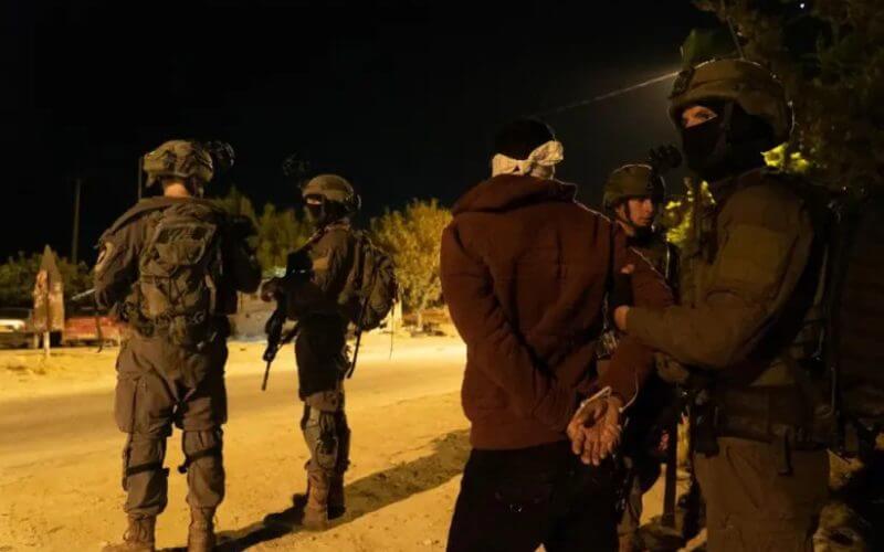 The IDF and Shin Bet arrested a number of Palestinians belonging to a cell directed by Hamas (photo credit: IDF SPOKESMAN’S UNIT)