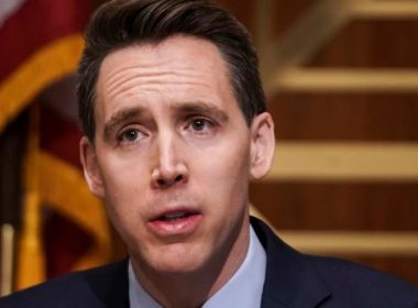 Sen. Josh Hawley, R-Mo., asks questions during a Senate Homeland Security & Governmental Affairs Committee hearing to discuss election security and the 2020 election process on Wednesday, Dec. 16, 2020, on Capitol Hill in Washington. Greg Nash/Pool via AP