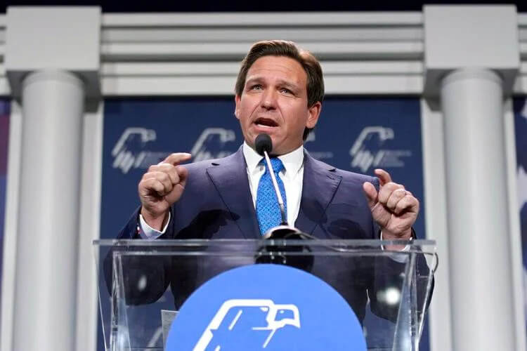 Florida Gov. Ron DeSantis speaks on Nov. 19, 2022, in Las Vegas. Gov. DeSantis said Tuesday, Dec. 13, 2022 that he plans to petition the state's Supreme Court to convene a grand jury to investigate “any and all wrongdoing” with respect to the COVID-19 vaccines. John Locher / AP file photo