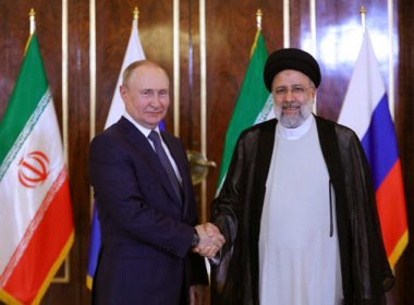 Iranian President Ebrahim Raisi meets with Russian President Vladimir Putin in Tehran, Iran, July 19, 2022. Reuters