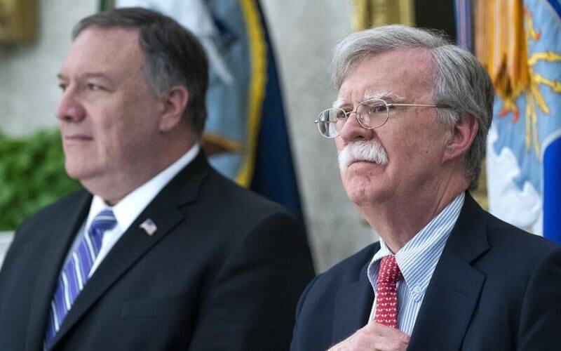 Former U.S. Secretary of State Mike Pompeo and U.S. National Security Advisor John Bolton (Photo: MCT)