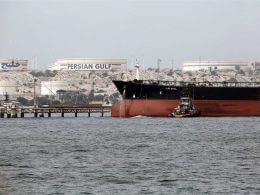 An Iranian tanker near loading port in the Persian Gulf.
