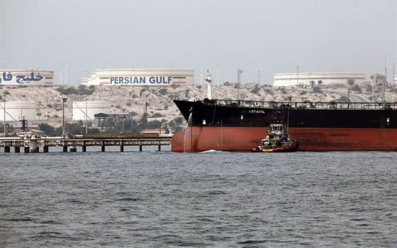 An Iranian tanker near loading port in the Persian Gulf.