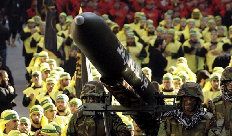 Hezbollah displays an Iranian-made Fajr 5 missile at a military parade in southern Lebanon. (AFP)