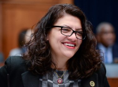 Rep. Rashida Tlaib (D-MI) participates in a House Financial Services Committee hearing with Facebook Chairman and CEO Mark Zuckerberg in Washington, U.S., October 23, 2019 (photo credit: ERIN SCOTT/REUTERS)