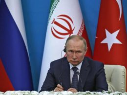 Russian President Vladimir Putin on a July 2022 visit to Iran. ATTA KENARE/Getty Images