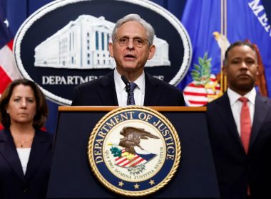 Attorney General Merrick Garland delivers remarks at the Justice Department Building on Nov. 18 announcing he would appoint a special counsel to oversee the investigation into former President Donald Trump's handling of classified documents. (Anna Moneymaker/Getty Images)