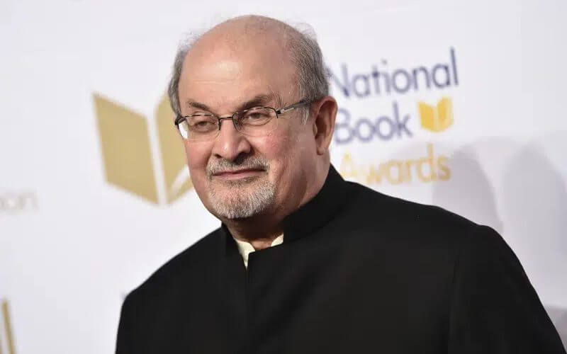 Salman Rushdie attends the 68th National Book Awards Ceremony and Benefit Dinner on Nov. 15, 2017, in New York. (Photo by Evan Agostini/Invision/AP, File)