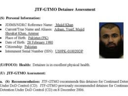 Guantánamo Bay assessment for Majid Khan / Wikimedia Commons