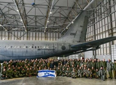 A team of IDF personnel lands in Turkey on February 8, 2023, to set up a field hospital to treat those wounded in the devastating earthquake two days earlier. (IDF)