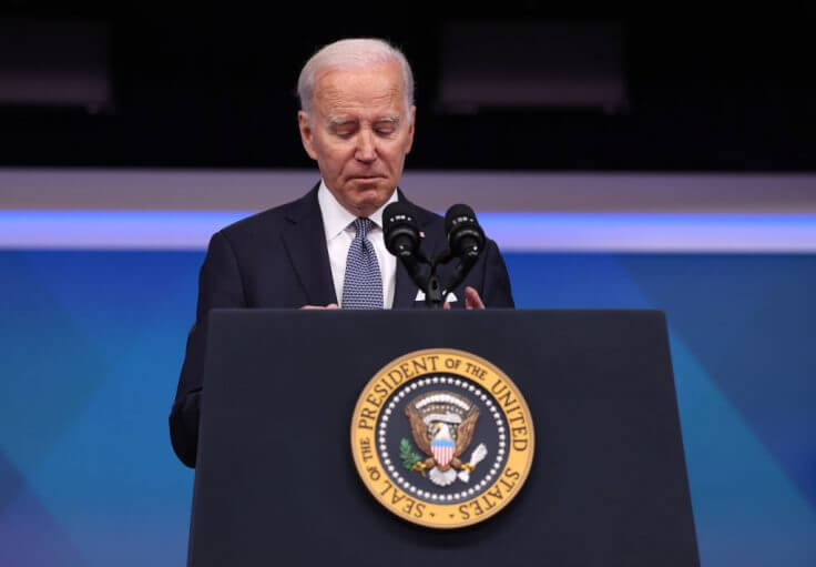 President Joe Biden gives a speech on Jan. 12 / Getty Images