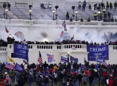 People outside the U.S. Capitol on Jan. 6, 2021. (John Minchillo/AP Photo)