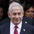 Israeli Prime Minister Benjamin Netanyahu leaves 10 Downing Street after a meeting with Britain's Prime Minister Rishi Sunak in London, March 24, 2023. (AP Photo/Alberto Pezzali, File)