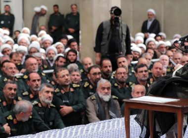 A meeting of senior Revolutionary Guard commanders with Supreme Leader Ali Khamenei. iranintl.com