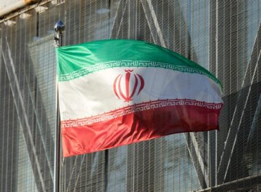 Iran’s national flag flutters at the Iran embassy in Seoul, South Korea, Tuesday, Oct. 18, 2022. AP