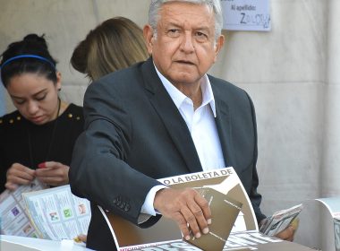 Mexican President Andres Manuel Lopez Obrador casting a vote in the Presidential Election on July 1, 2018 in Mexico City | Shutterstock