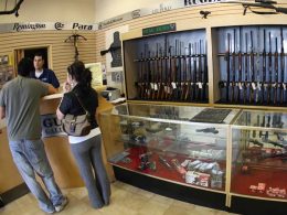 A gun store in Glendale, California. (Gabriel Bouys/AFP via Getty Images)
