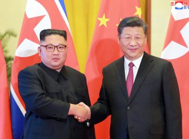 North Korea’s Supreme Leader Kim Jong-un congratulated Chinese President Xi Jinping’s re-election for a third term. File photo by KCNA/UPI