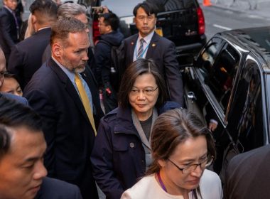 Taiwan’s President Tsai Ing-wen arrives at the Lotte Hotel in Manhattan in New York City, New York, U.S., March 29, 2023. REUTERS/Jeenah Moon