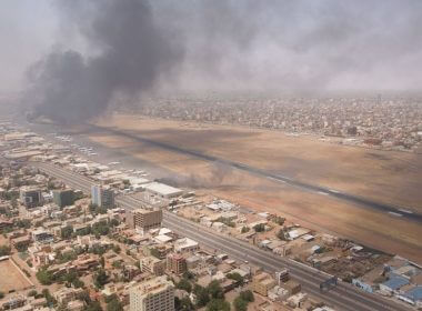 Smoke rises over the city as army and paramilitaries clash in power struggle, in Khartoum, Sudan, April 15, 2023 in this picture obtained from social media. Instagram @lostshmi/via REUTERS