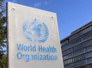 The World Health Organisation (WHO) logo is seen near its headquarters in Geneva, Switzerland, February 2, 2023. REUTERS/Denis Balibouse/File Photo