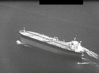 Fast-attack crafts from Iran's Islamic Revolutionary Guard Corps Navy swarming Panama-flagged oil tanker Niovi as it transits the Strait of Hormuz from Dubai to port of Fujairah in the United Arab Emirates. freebeacon.com